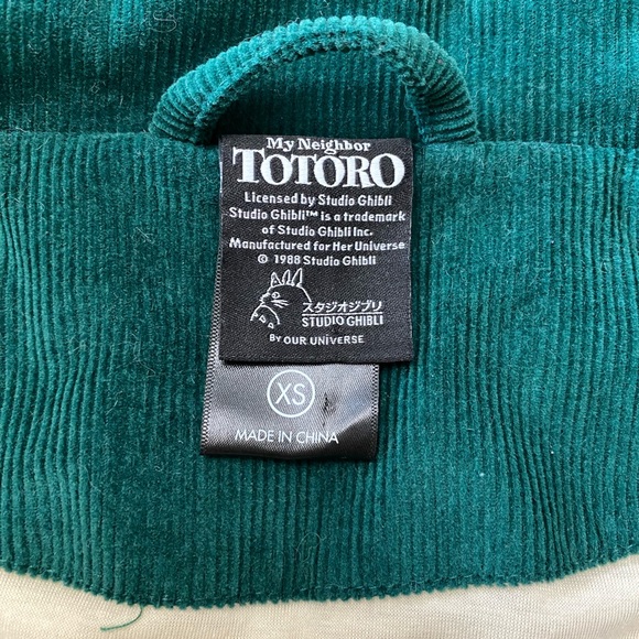 Studio Ghibli My Neighbor Totoro Corduroy Varsity Jacket - Picture 3 of 3